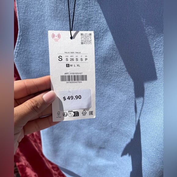 Zara Sky Blue Maxi Skirt *skirt only - Picture 6 of 6